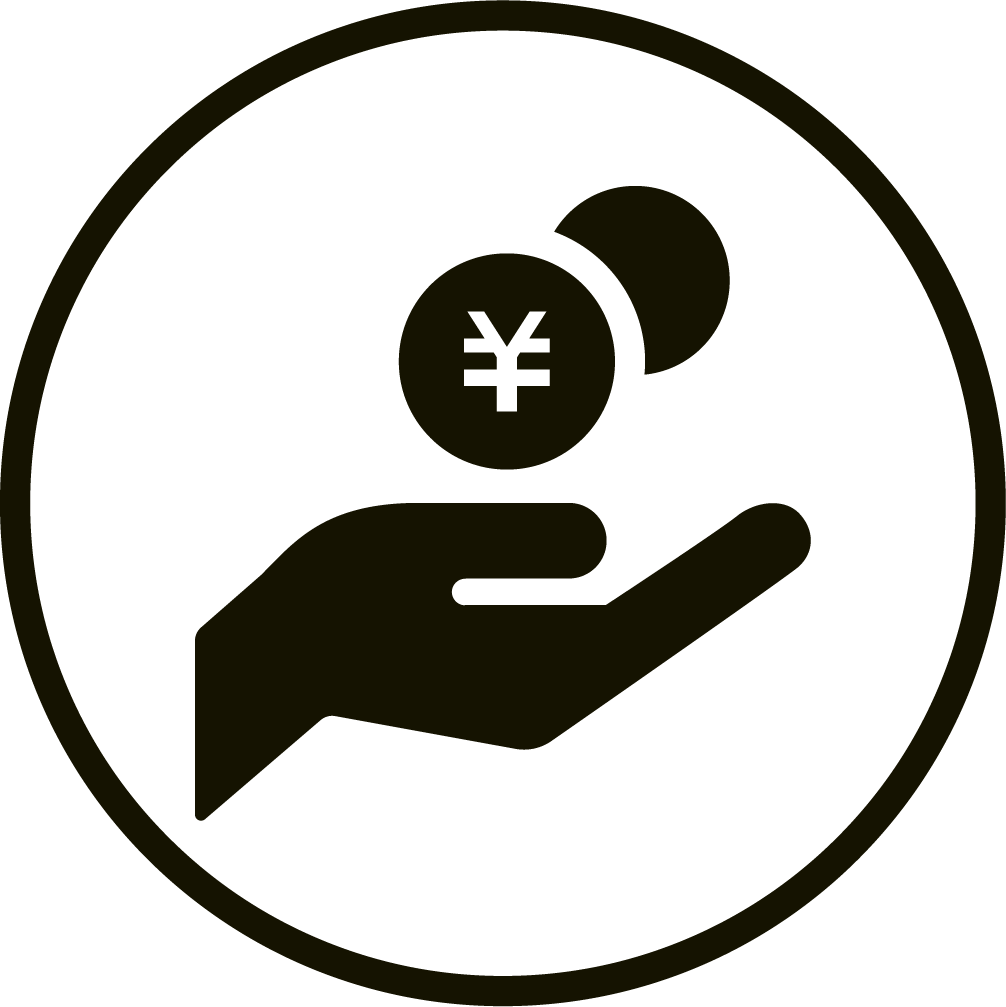 お金を受け取る手のイラスト